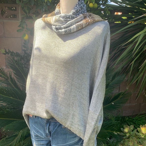 Silver metallic sweater by:  Cynthia Steffe - Picture 3 of 8